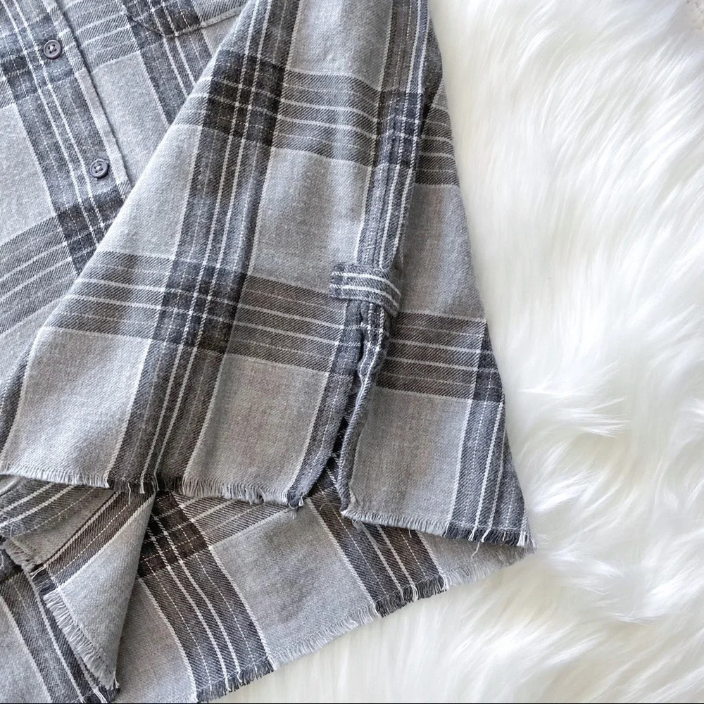 AG Adriano Goldschmied Kids Gray Gold Flannel Top - Picture 8 of 16